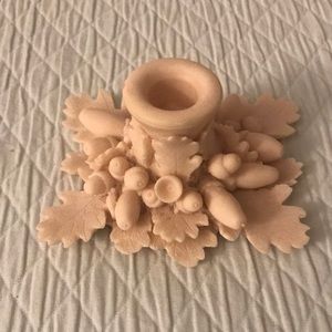 Valentino Italy Harvest Fall Inspired Candlestick Oak Leaves Acorns Harv…